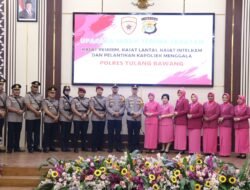 Polres Tulang Bawang Gelar Sertijab Empat Jabatan Kata Intel, Reskrim, Lantas Dan Kapolsek Menggala, Kapolres Tegaskan Loyalitas dan Profesionalisme