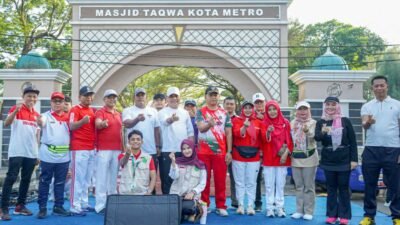 Semangat Menyambut HUT RI ke-81 Ribuan Warga Padati Car Free Day di Taman Merdeka Kota Metro
