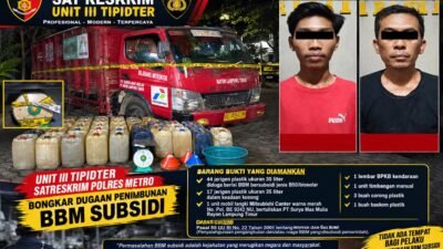 BBM Subsidi Diduga Ditimbun dan Dijual Rp12 Ribu/Liter, Dua Orang Diciduk Tipidter